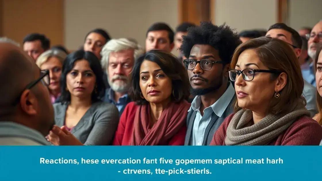 Public reaction to the proposals