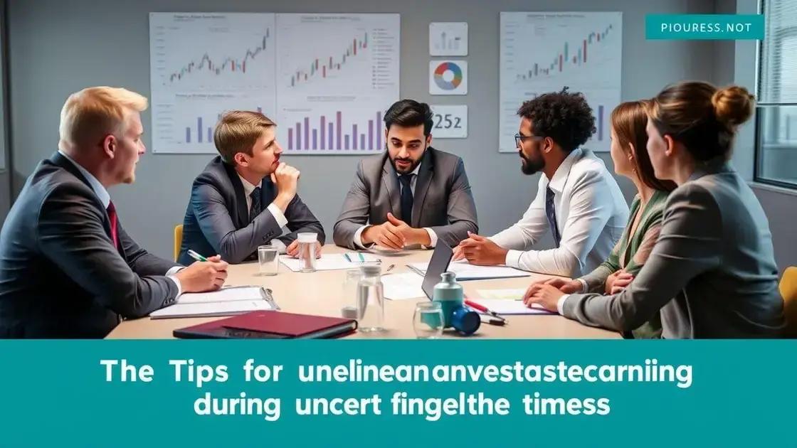 Tips for investors during uncertain financial times