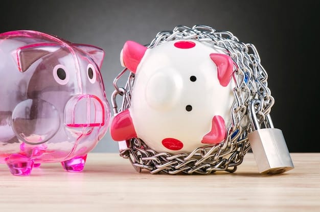 A piggy bank with coins overflowing, symbolizing a fully funded emergency savings account. The image should convey a sense of security and preparedness for unexpected financial events.