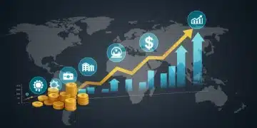 Charts and icons illustrating Q1 2025 GDP growth and investment opportunities across US sectors
