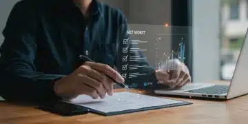 Financial professional reviewing 2026 net worth checklist on a digital interface