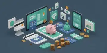 Automated financial system with digital interfaces and savings symbols