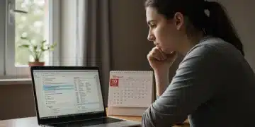 Person planning student loan payments on a laptop, calendar showing March deadline.