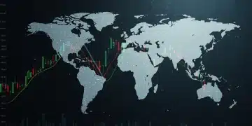 Global economic headwinds impacting the US economy in 2026, showing interconnected financial markets and potential instability.