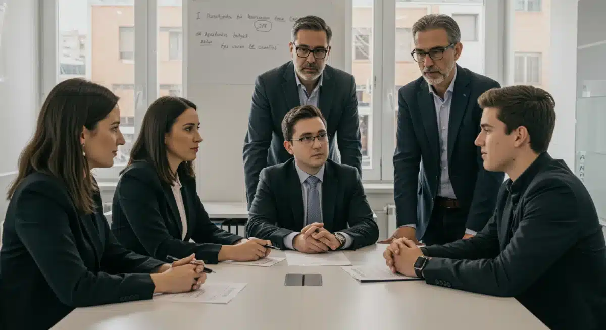 Asesores financieros explicando opciones de consolidación de deuda educativa en España