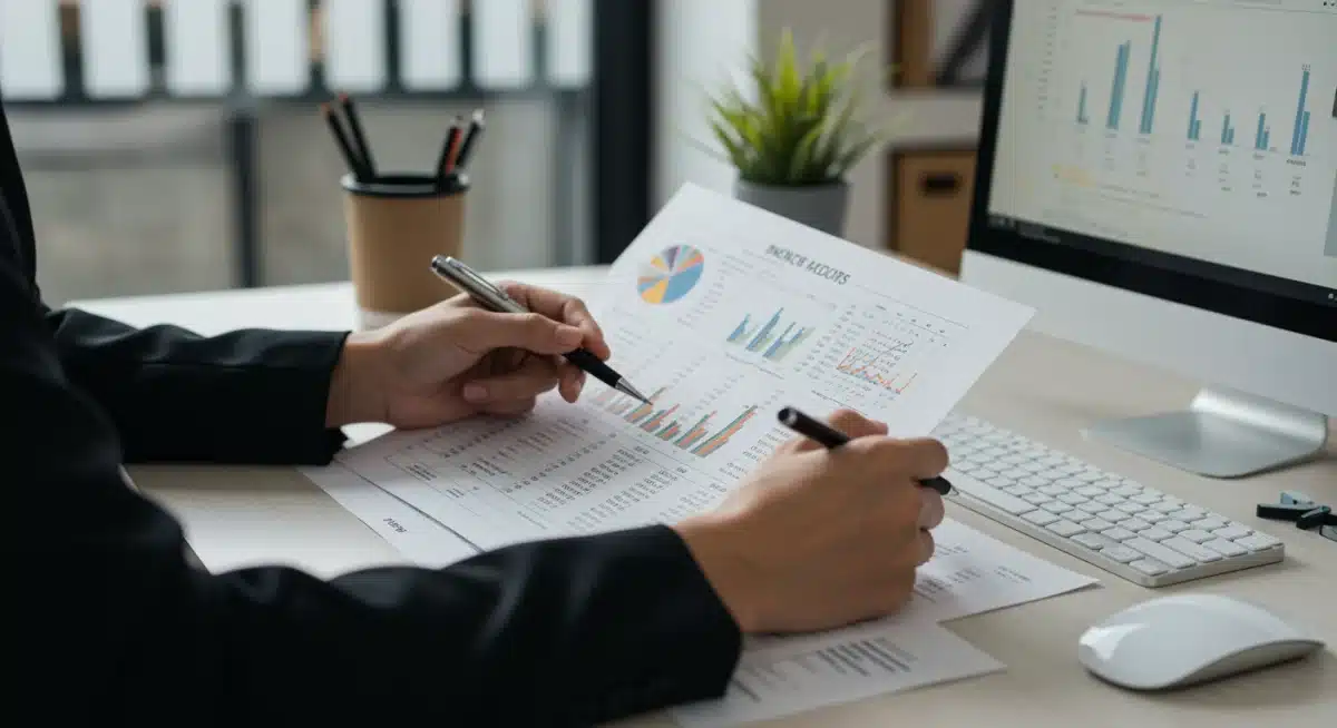 Persona calculando intereses y plazos de préstamos educativos