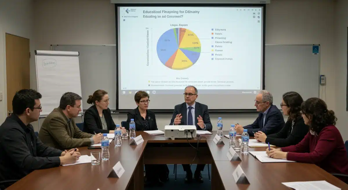 Panel de expertos debatiendo sobre financiación educativa y políticas universitarias en España.