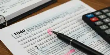 Formulario de declaración de impuestos con secciones de deducciones por donaciones.