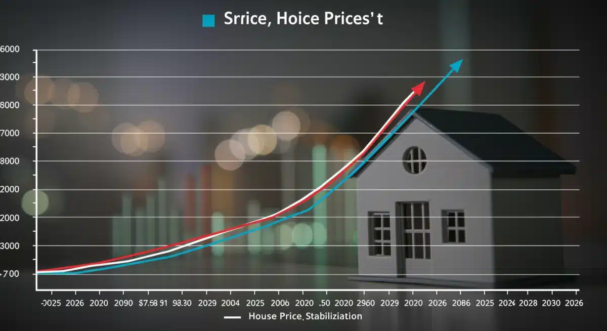 Gráfico de previsiones de precios de vivienda en España, mostrando un aumento en 2025 y estabilización en 2026.