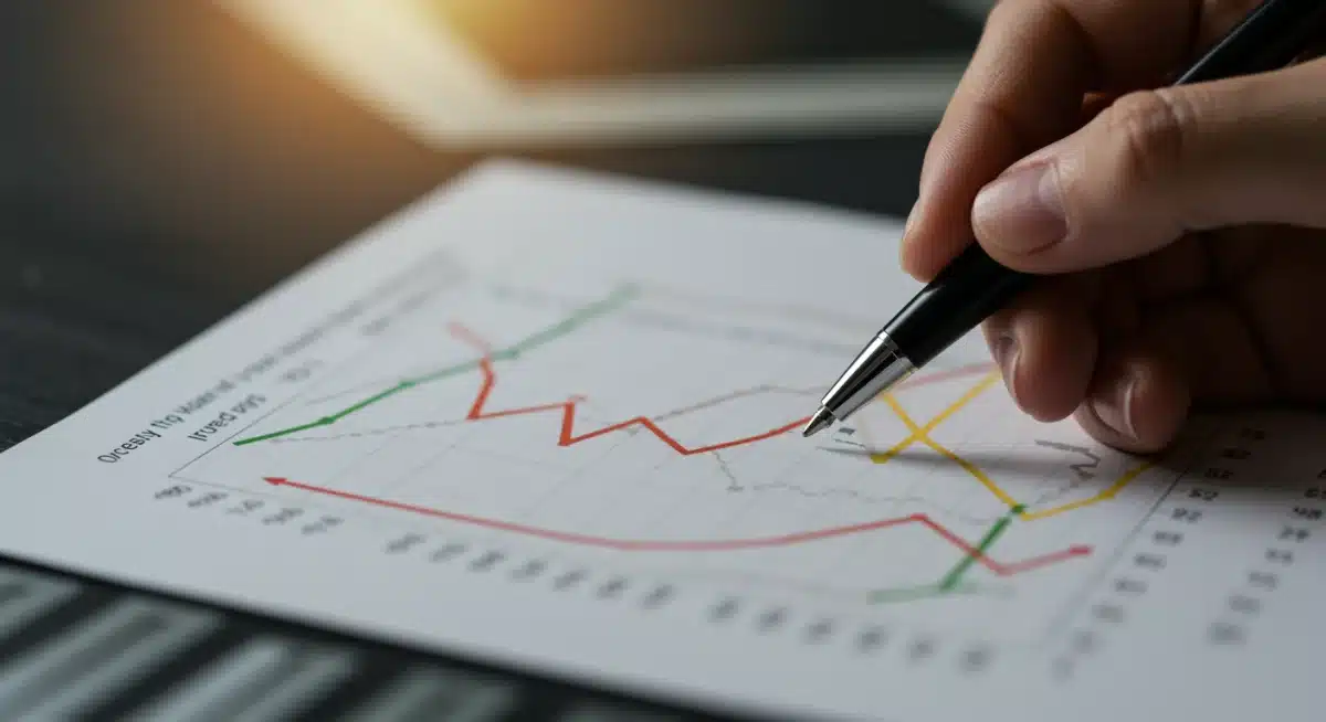 Gráfico financiero mostrando tendencias de tipos de interés