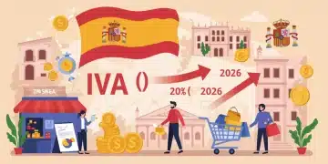Gráfico que ilustra los cambios en el IVA en España para 2026, mostrando el impacto en pequeños negocios y consumidores.