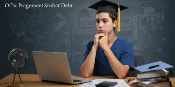 Joven español analizando opciones de deuda educativa en España 2026