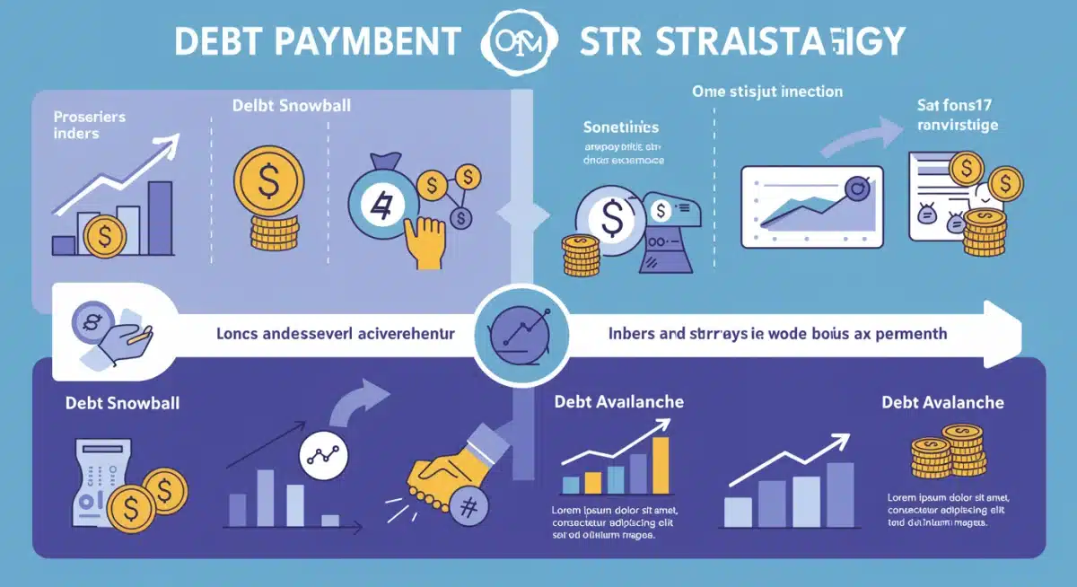 Infografía comparando el método bola de nieve y avalancha para el pago de deudas.
