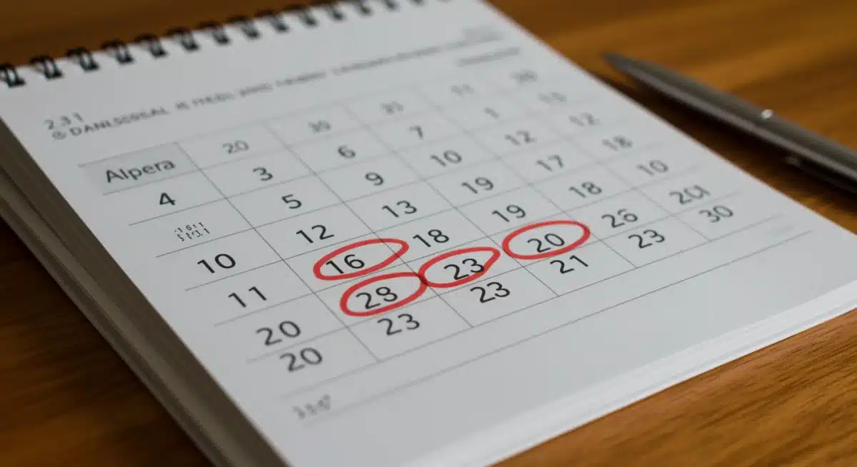 Calendario con fechas límite importantes para la solicitud del cheque familiar