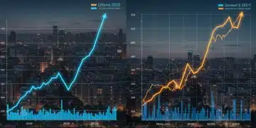 Gráfico comparativo de rentabilidad entre fondos indexados y ETFs en el mercado financiero español de 2026.