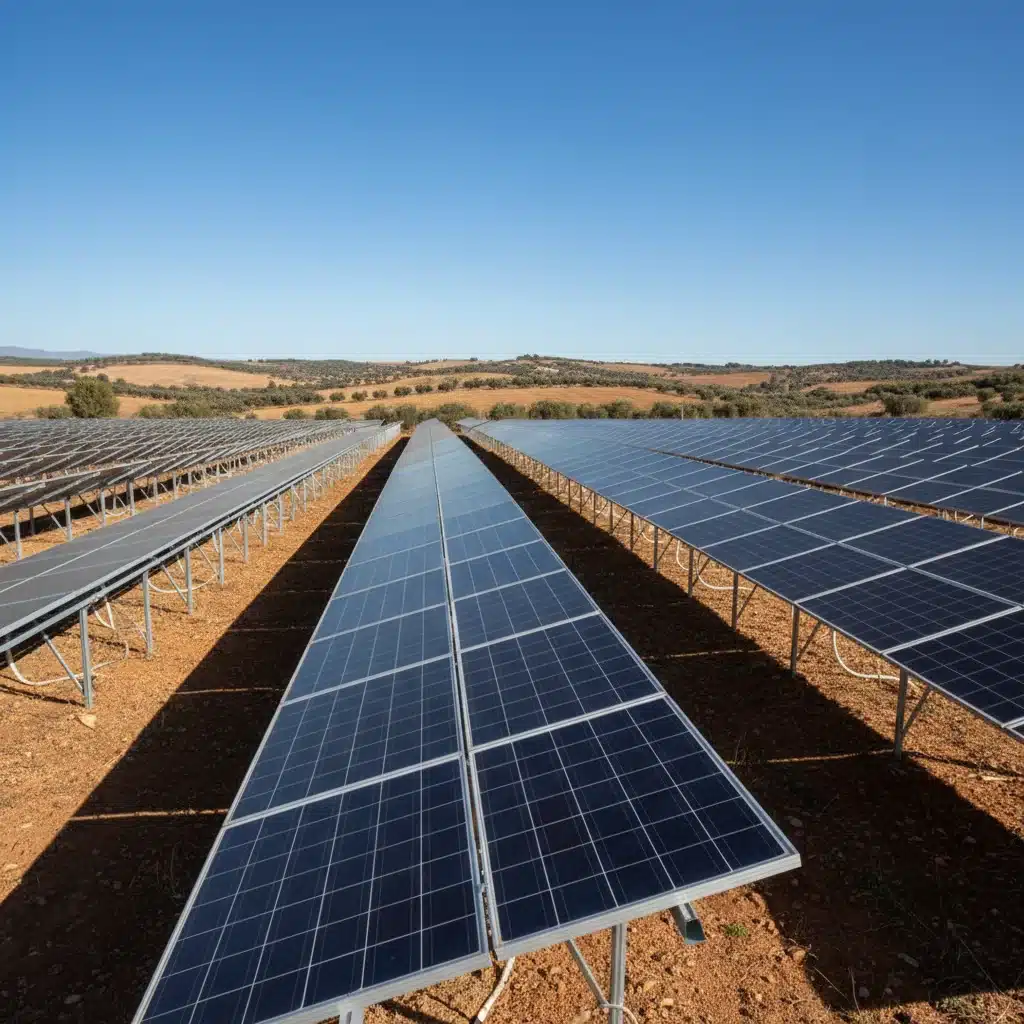 Paneles solares modernos en un parque fotovoltaico español.