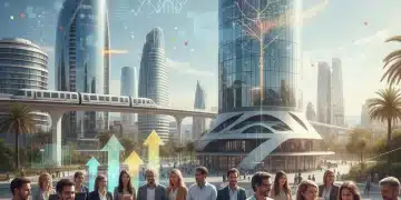 Inversores analizando el mercado de startups tecnológicas españolas en 2026 con gráficos de crecimiento y tecnología.