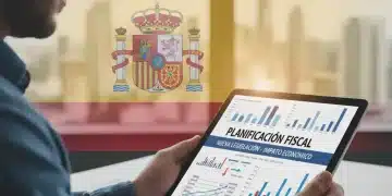 Persona analizando datos financieros y la Ley de Presupuestos 2026 para el IRPF.