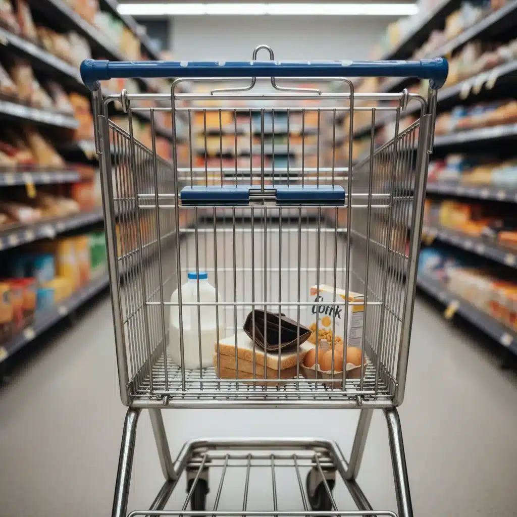 Carro de la compra con menos productos, ilustrando la reducción del poder adquisitivo.