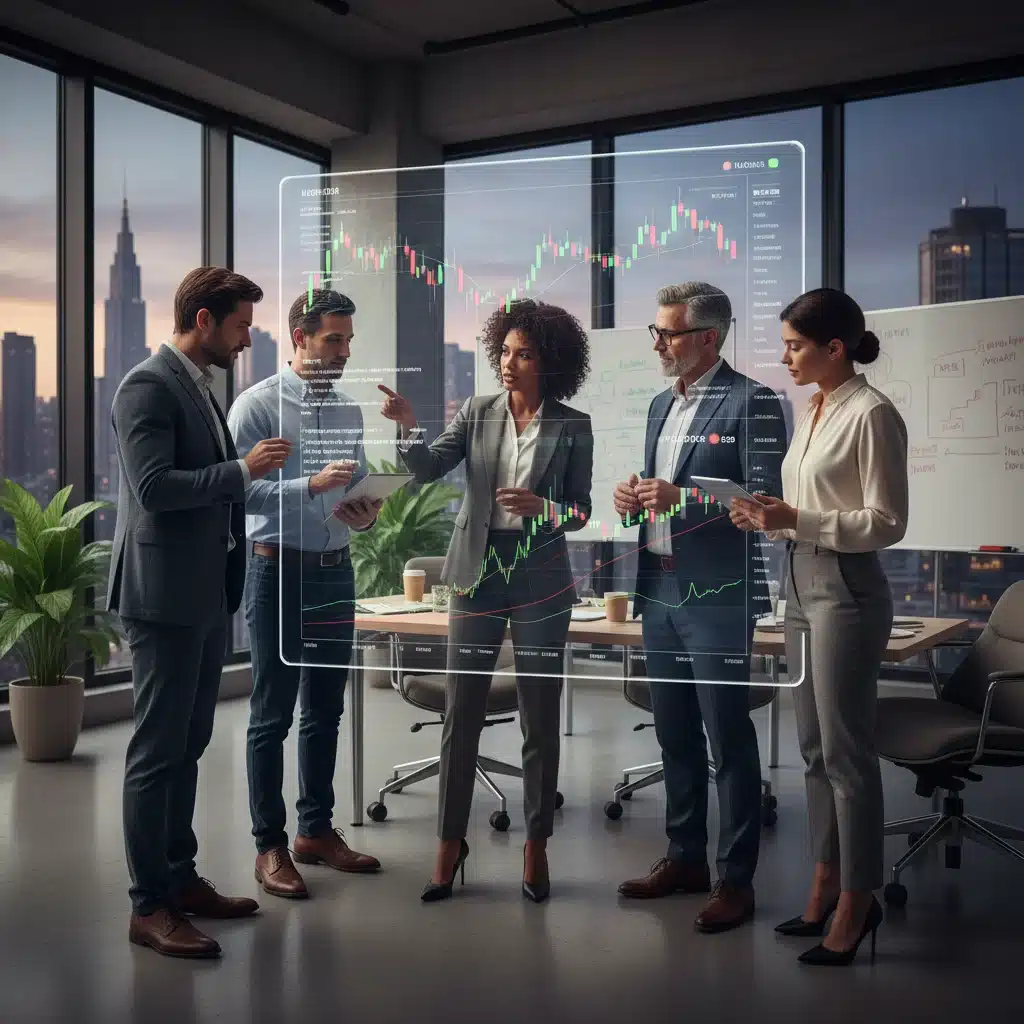 Inversores analizando datos de mercado y planificando estrategias para el calendario de oportunidades 2026.