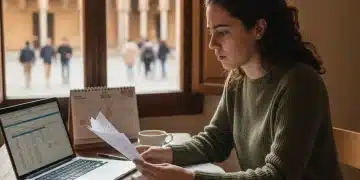 Estudiante español reflexionando sobre el futuro financiero y la deuda universitaria.
