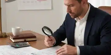 Persona revisando documentos fiscales para la declaración de la renta 2026 en España